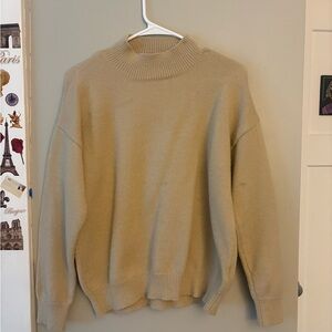 SHEIN Tan Crewneck Sweater Soft Knit Pullover